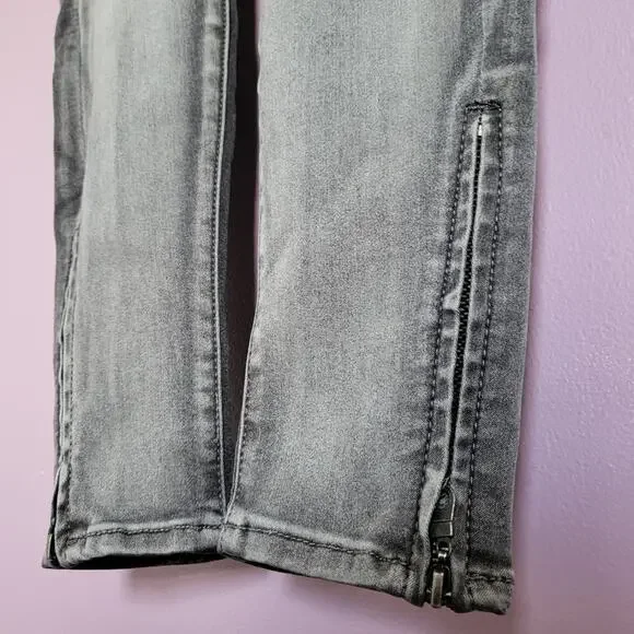 NWT Seven7 Washed Gray Mid Rise Luxury Skin Fit Legging Moto Skinny Jeans - Picture 9 of 16